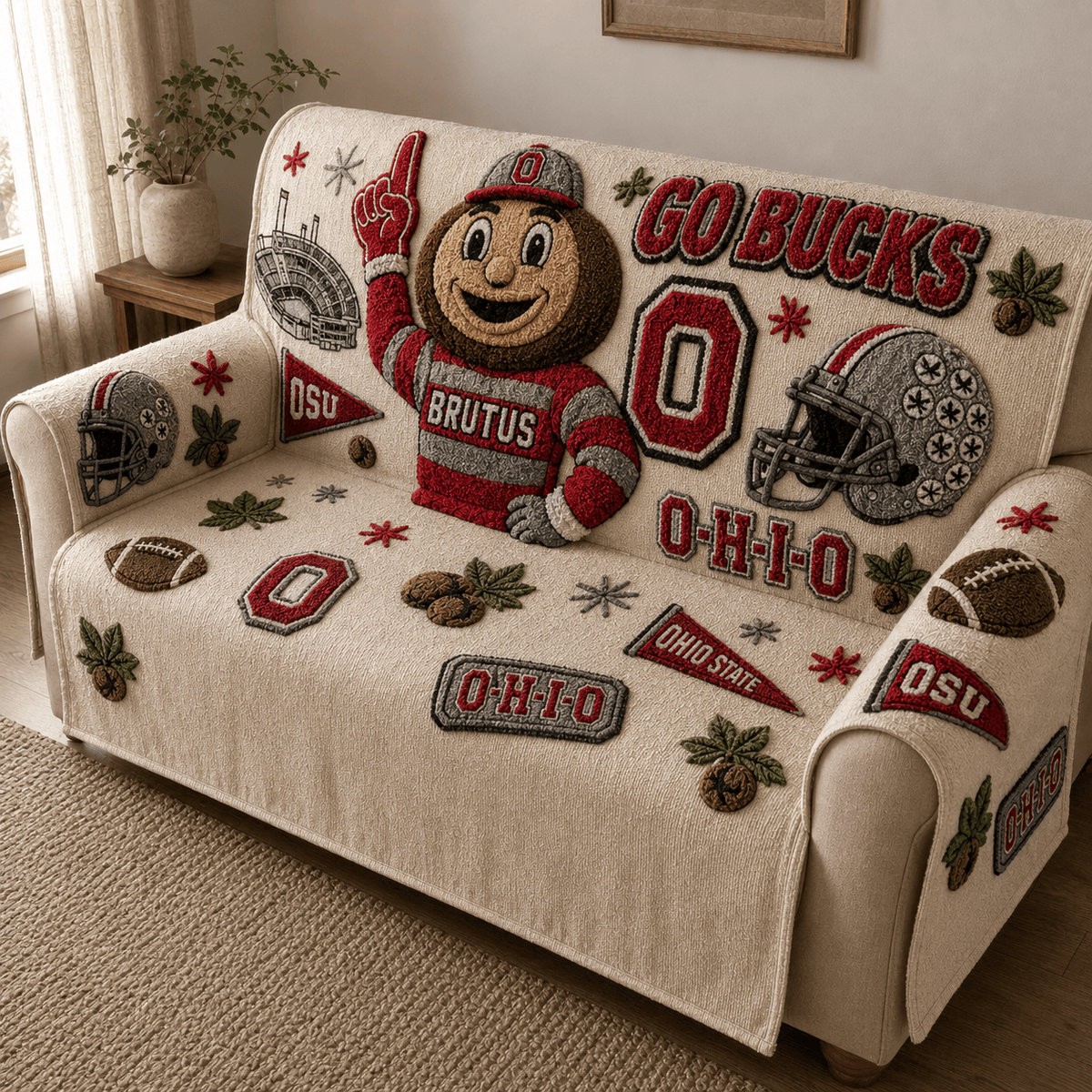 OSB Tufted Sofa Cover & Pillow Set HTTT