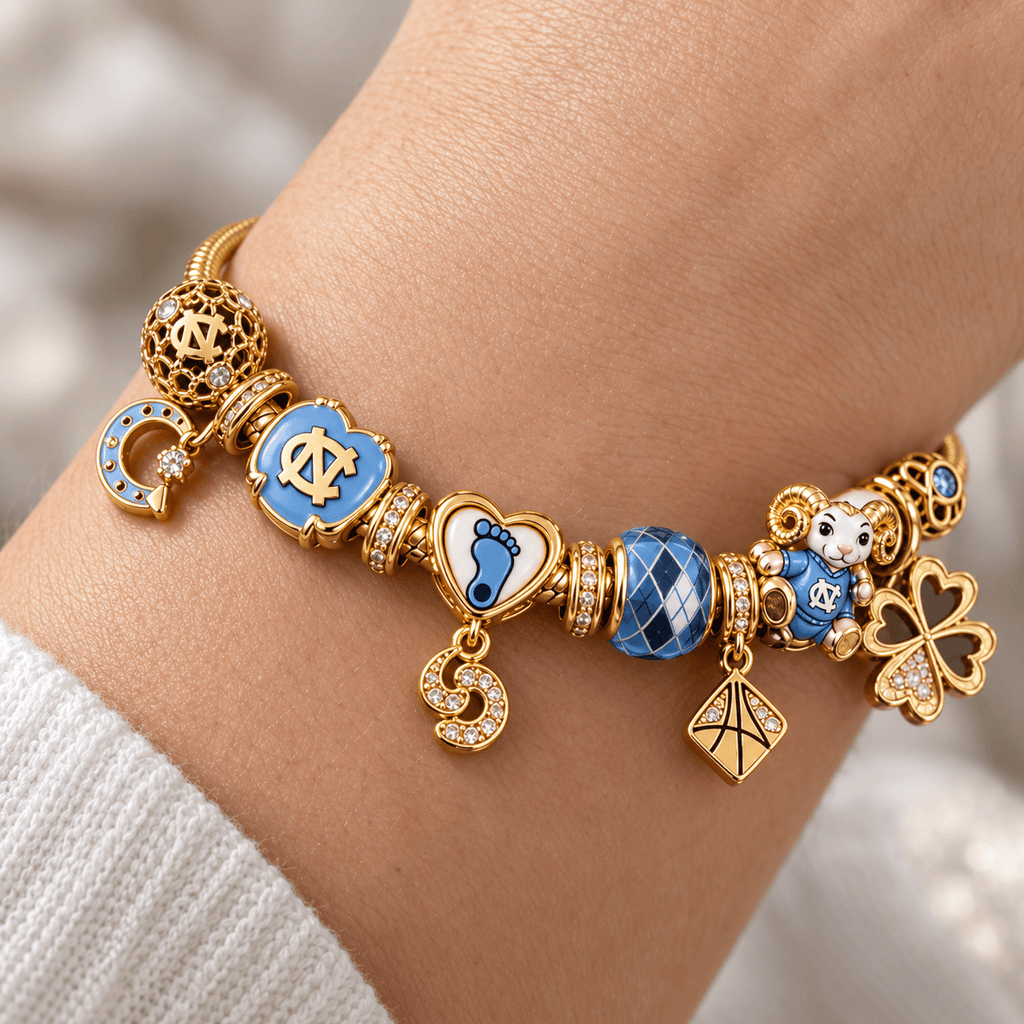 UNC Gold Charm Bracelet Set PTKL