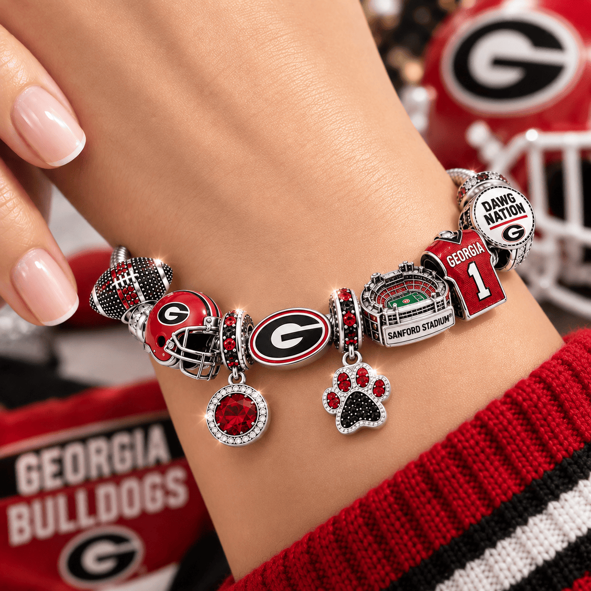 GGBD Silver Charm Bracelet Set BMD