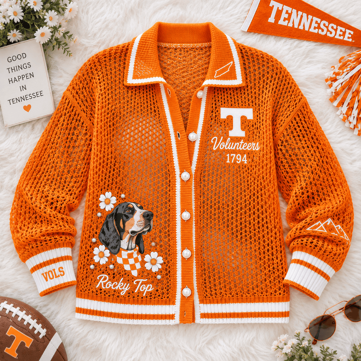 TVF Women’s Open-Knit Cardigan NTKO