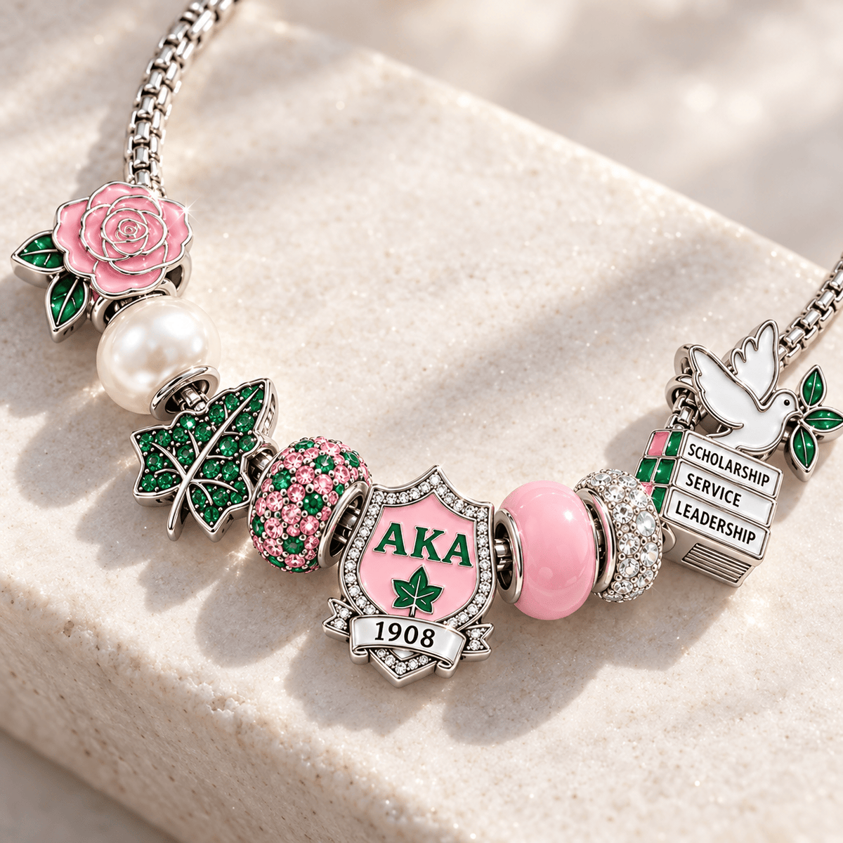 AKA Silver Charm Bracelet Set BMD
