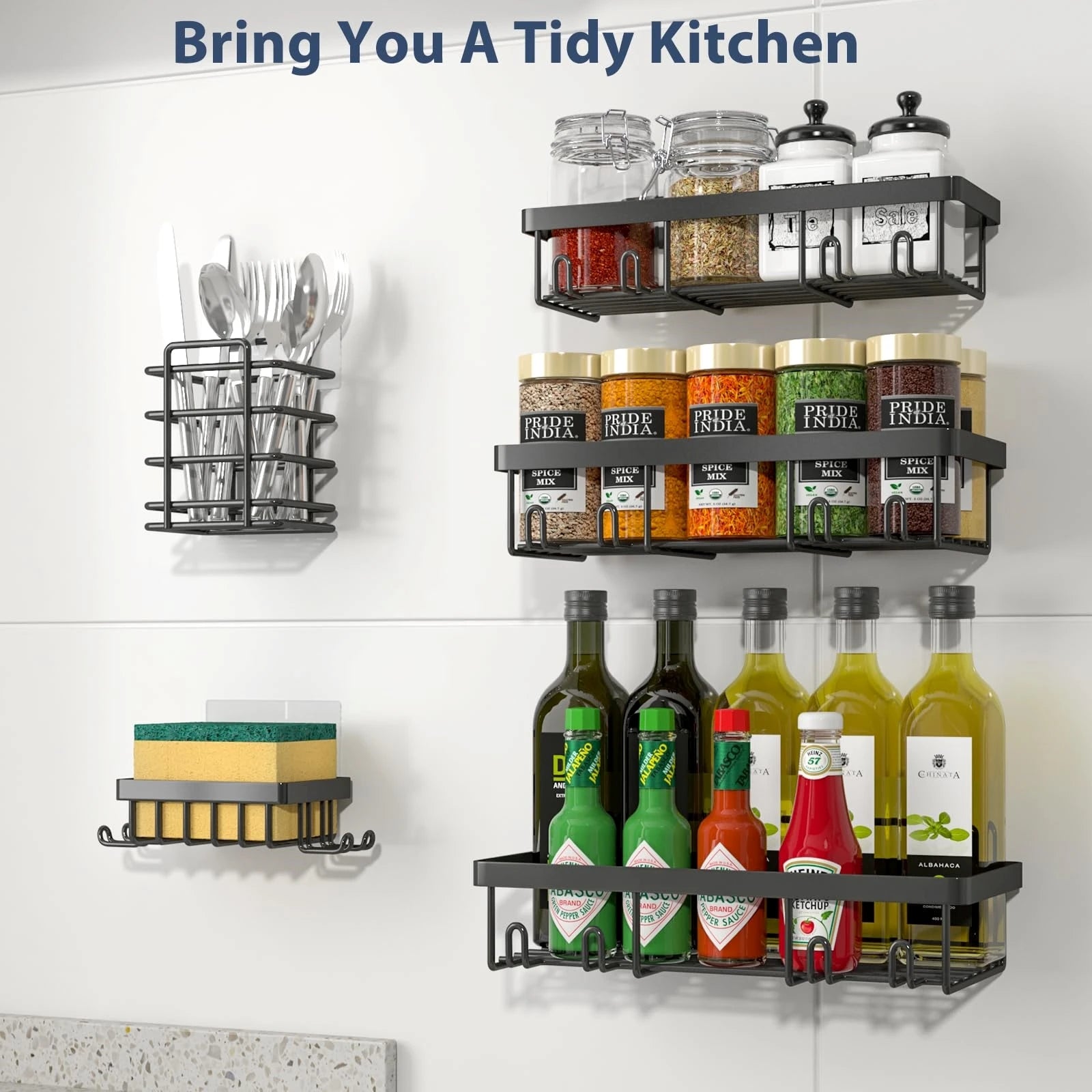 Multifunctional Bathroom Shower Rack 5 Count,for Home Kitchen 5 Pack for Home,Apartment, and School fanyi